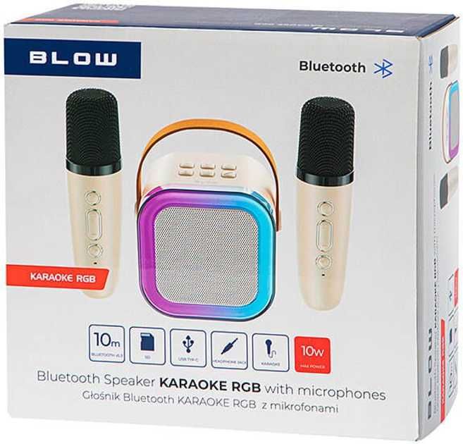 Караоке колонка з двома мікрофонами Blow Karaoke K12 RGB