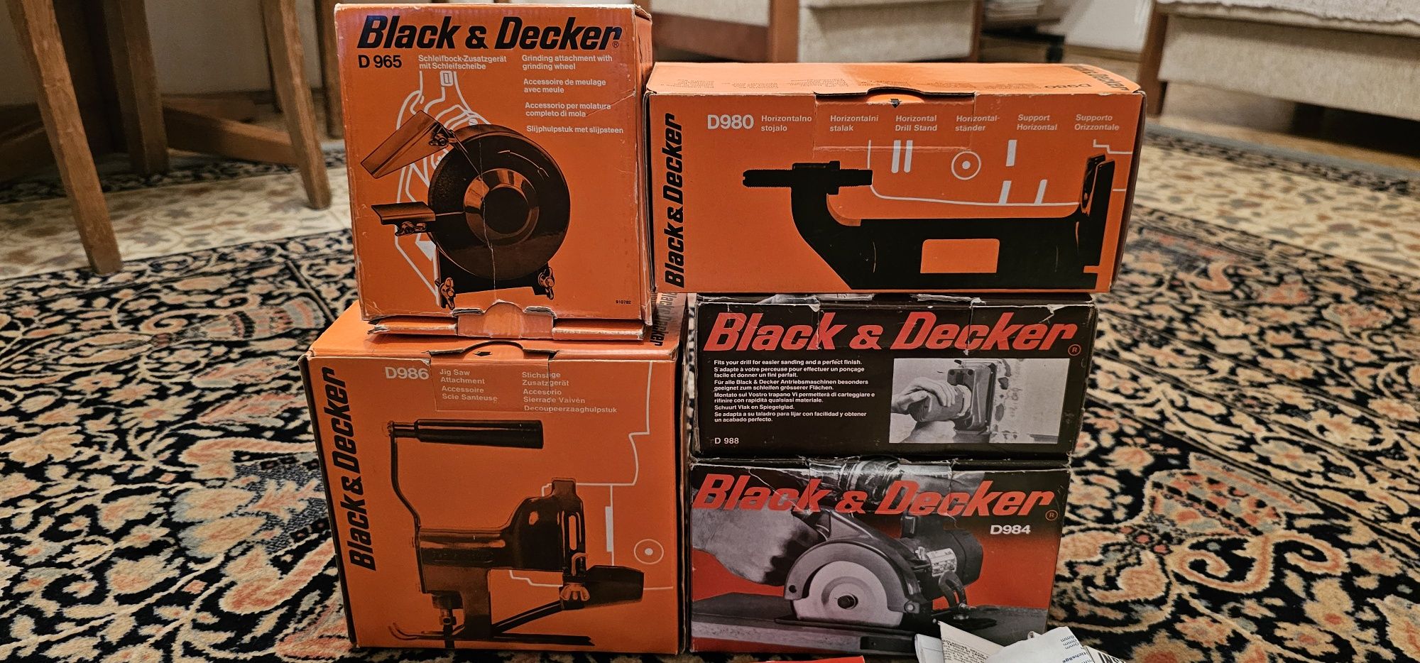 Zestaw elektronarzędzi Black & Decker oryginalny z lat 90 stary