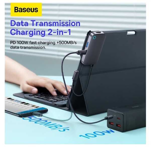 Хаб 6 в 1 Baseus PadJoy 6-Port Type-C BS-OH059 Ipad pro, Lenovo P11