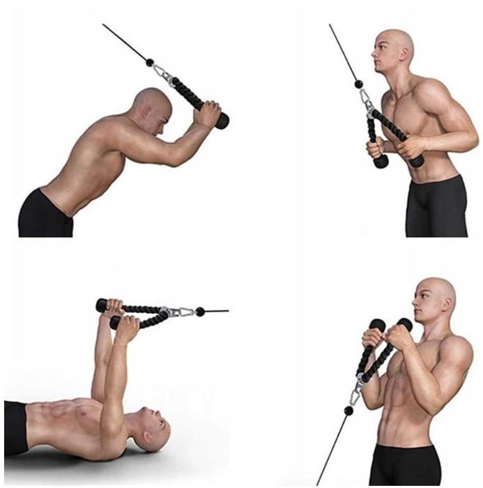 Sznur warkocz lina do wyciągu uchwyt do atlasu na triceps WRO