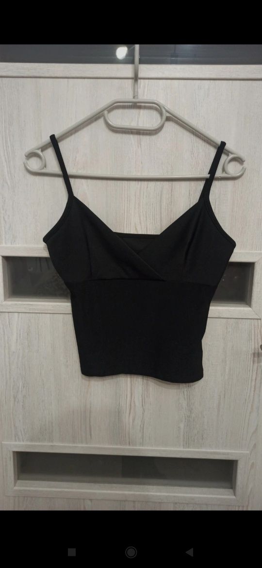 Bluzka na ramiączkach top crop top