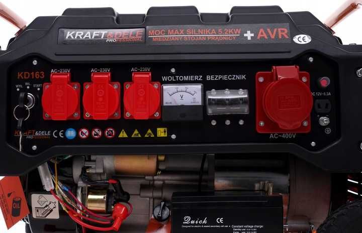 Agregat Prądotwórczy 5200W 7KM 400V MIEDŹ Rozrusznik Na Kołach SKlep