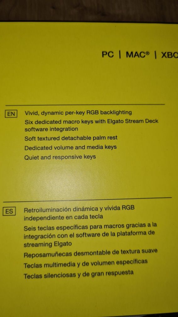 Klawiatura Corsair K55 RGB Pro XT Gamingowa. Podświetlenie. Pudełko