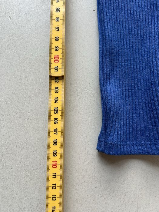 Długi, obcisły kombinezon na ramiączkach Zara lotto, niebieski