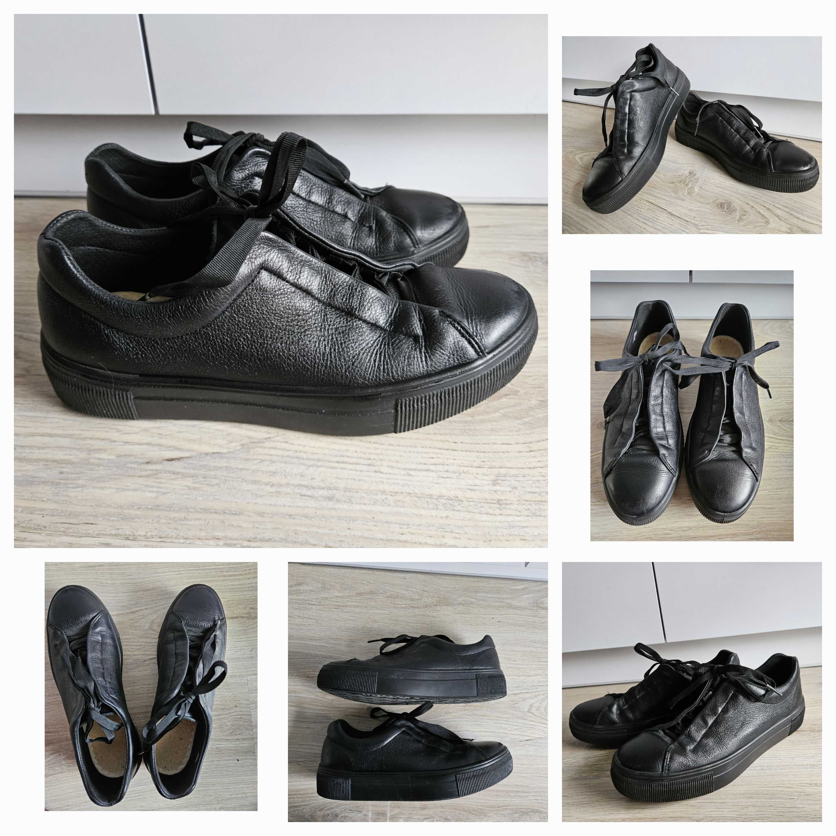 Legero 40 skórzane oryginalne sneakersy trampki austriackie czarne