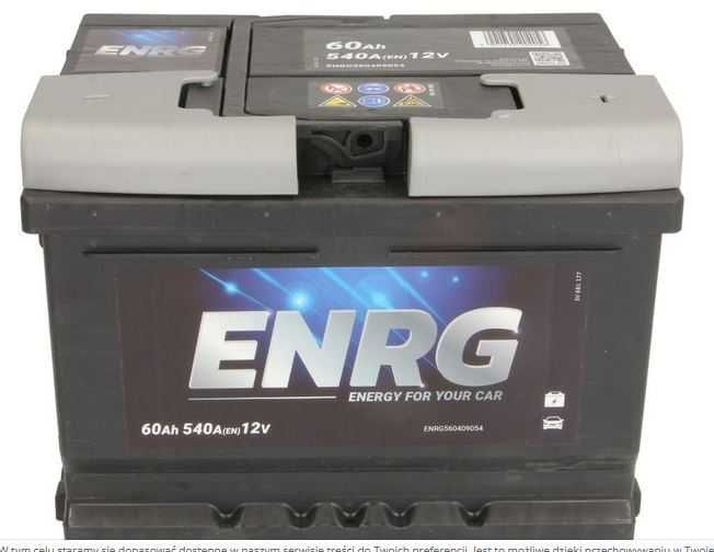 Akumulator ENRG (Varta) 60Ah 540A P+ DOSTAWA promocja