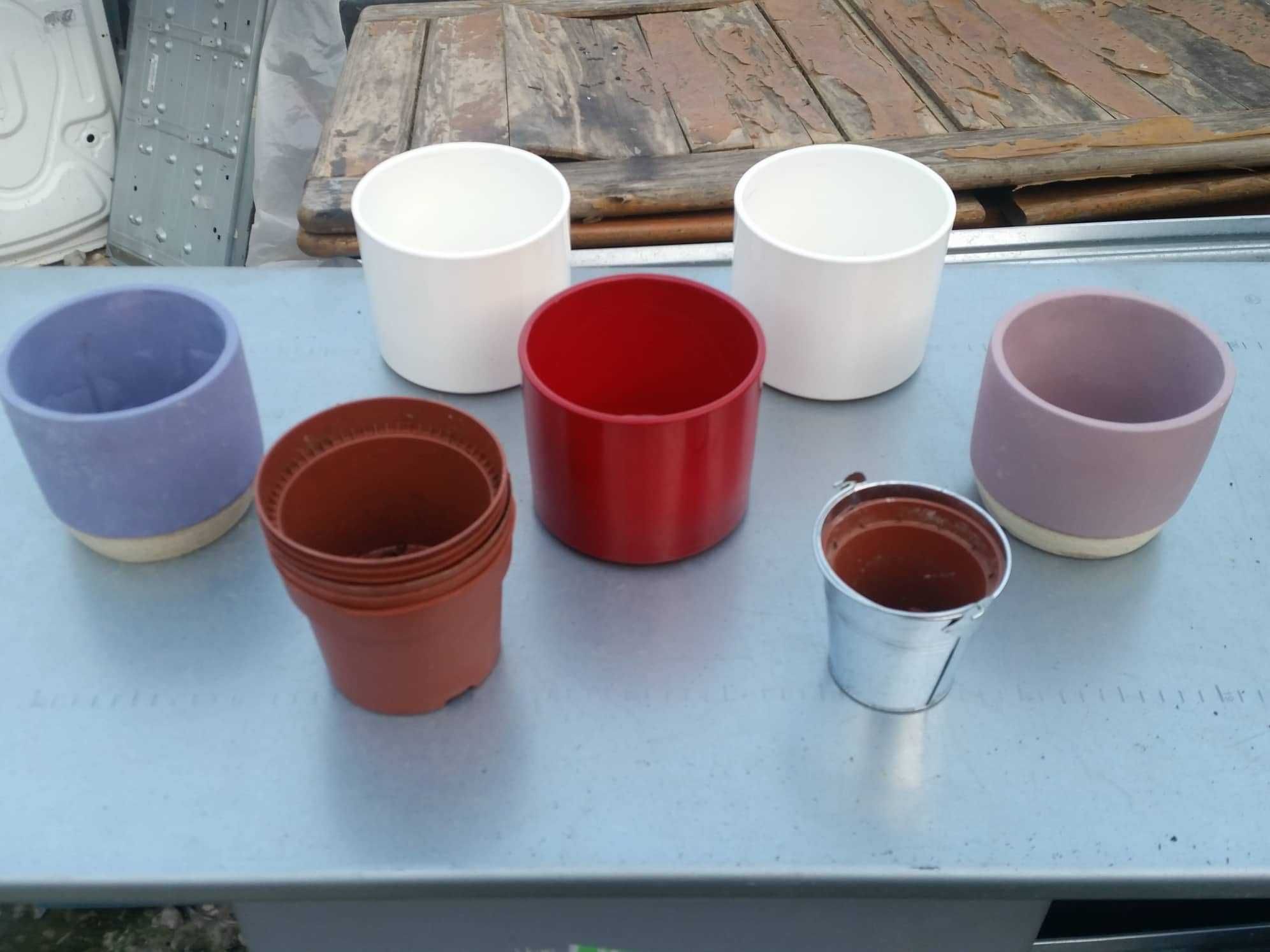 6 vasos cerâmica, barro