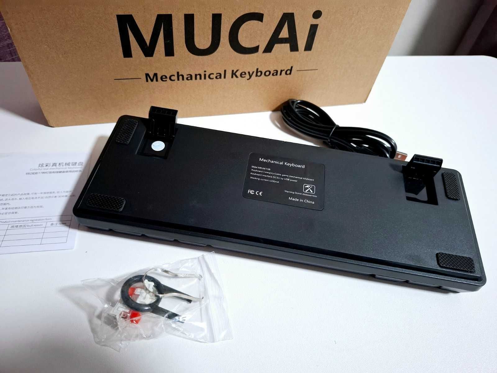 Нова механічна ігрова клавіатура MUCAI MKA610B RGB Red Switch Hot Swap