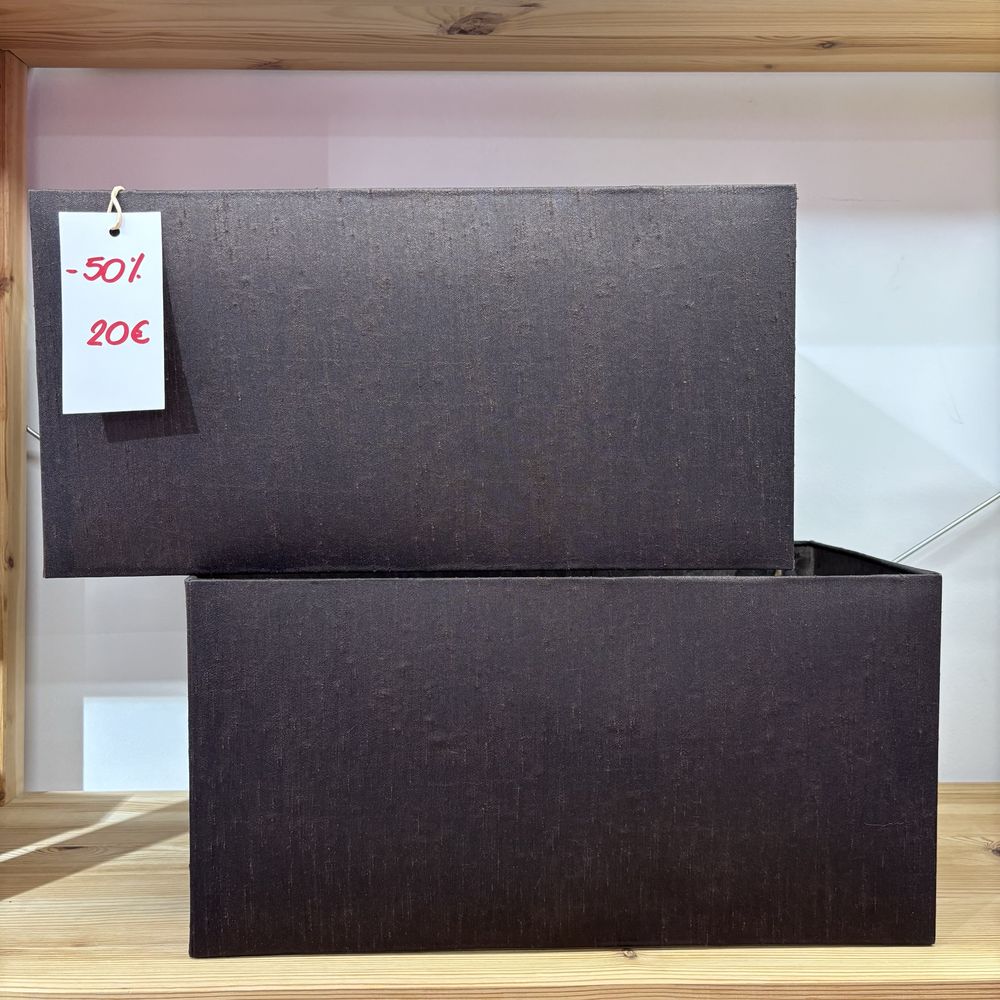 Abajur Retangular Castanho  40 x 20 x 20