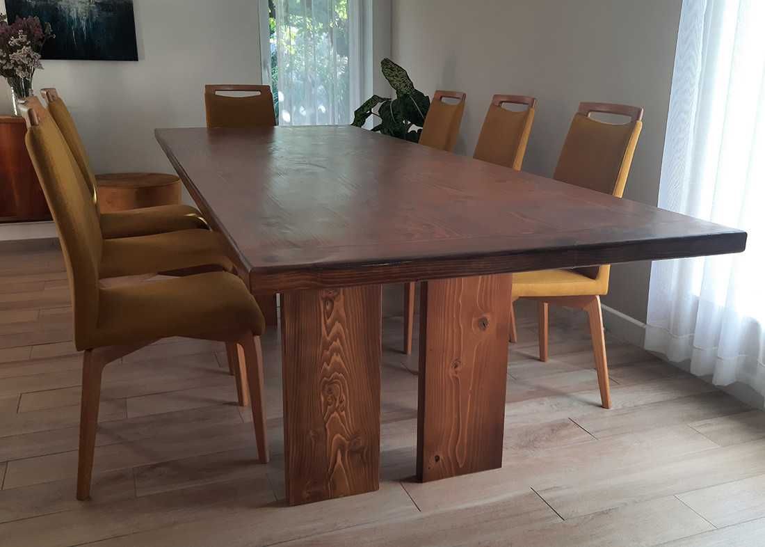 Duży stół rustykalny - pełne drewno.