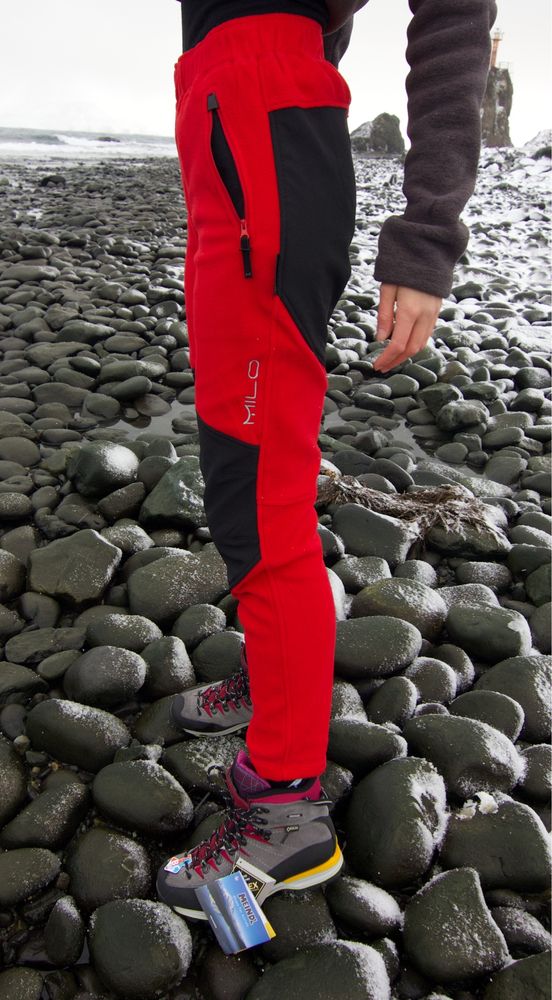 Spodnie polarowe MILO ANAS-RED-BLACK