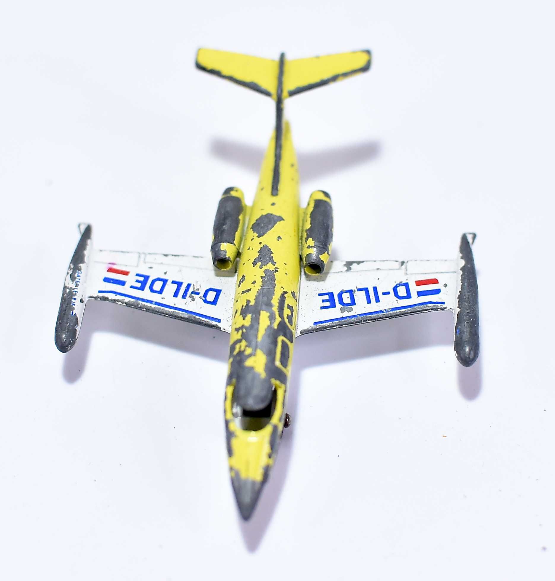 Matchbox Plane Learjet SP1 D-Ilde 1973 Yellow Made in UK