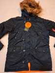 Parka Kurtka Męska N3B VF 59 Alpha Industries Granatowa