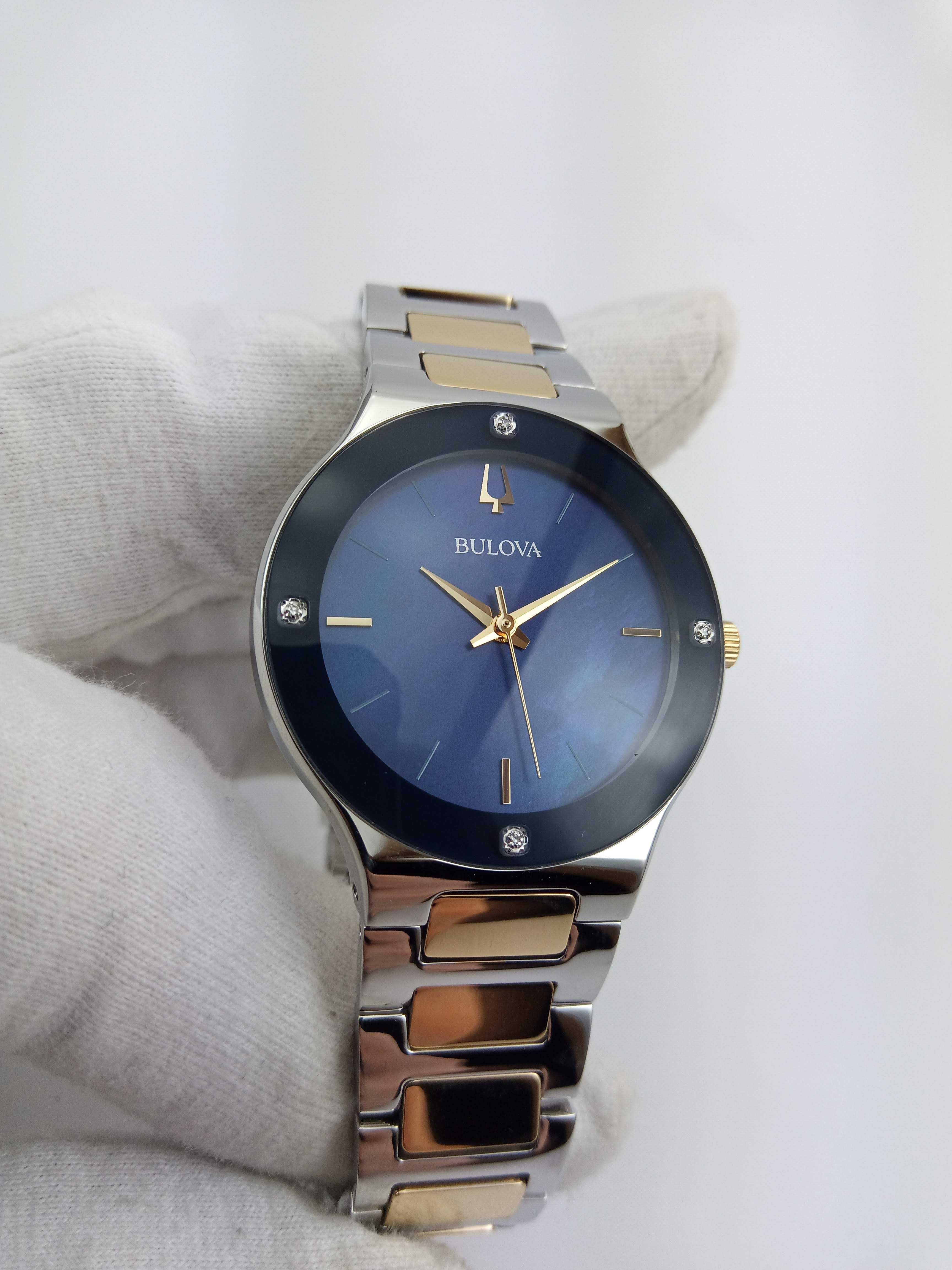Шикарные женские часы с бриллиантами Bulova 98R273 в подарок девушке