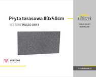 Płyta tarasowa lakierowana 80x40cm - VESTONE MUSSO ONYX