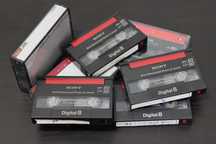 Cassetes de vídeo para leitores VHS, Betamax, e câmaras de filmar