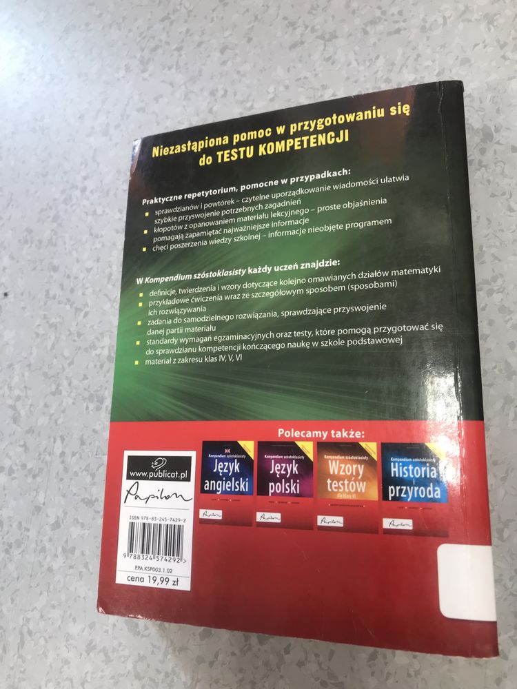 Kompendium szóstoklasisty - Matematyka