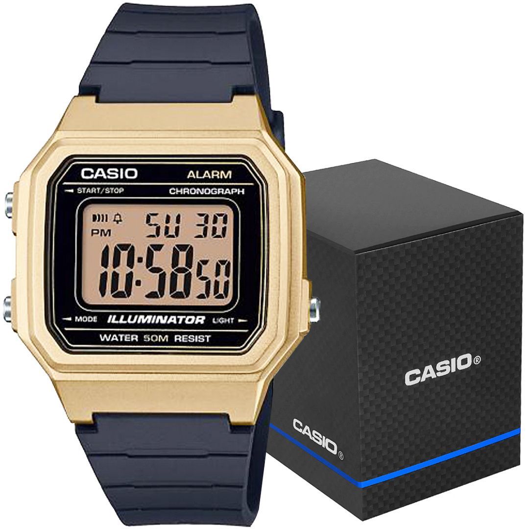 zegarek damski casio w-217hm-9avef złoty + box