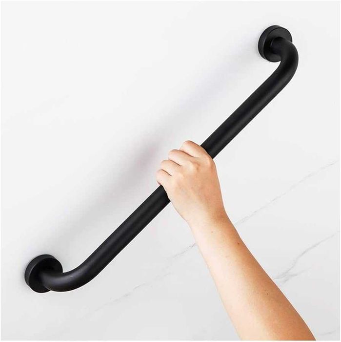 Uchwyt łazienkowy prosty poręcz pod prysznic do wanny czarny 50cm