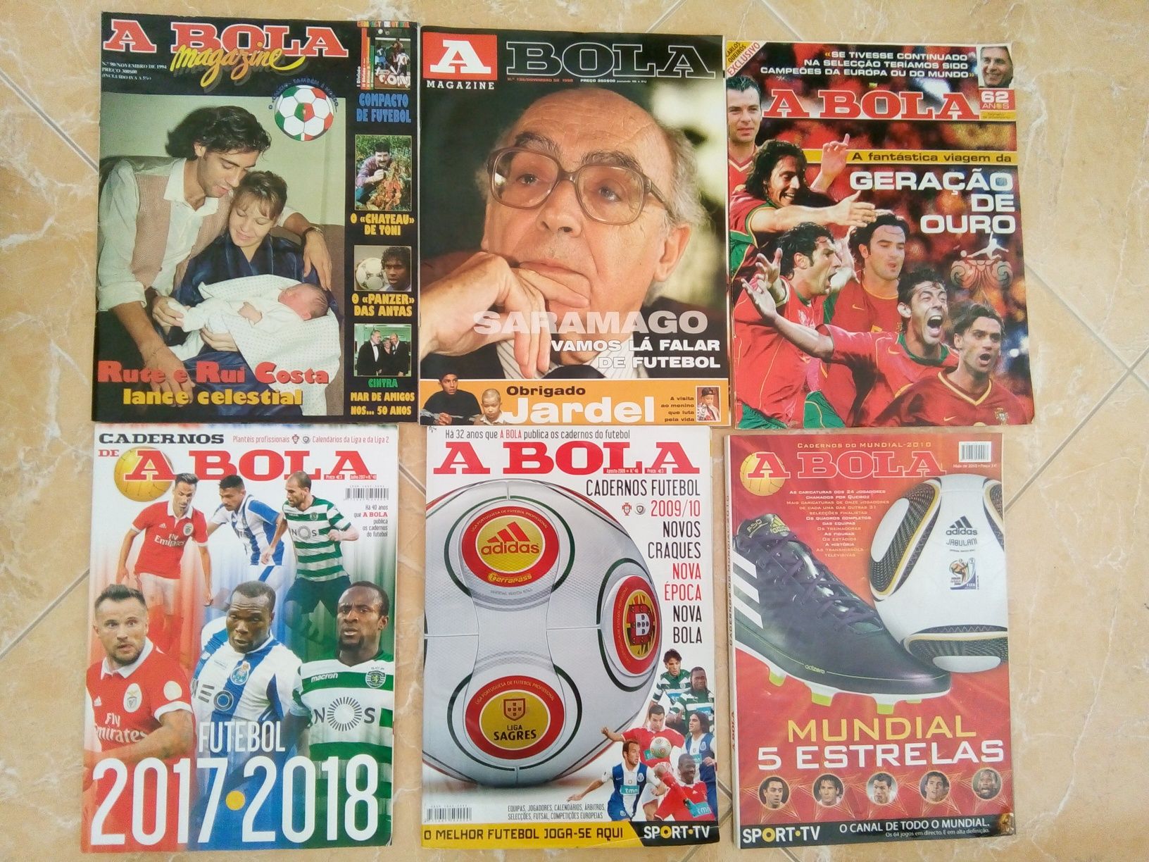 Revistas futebol Jornal A Bola