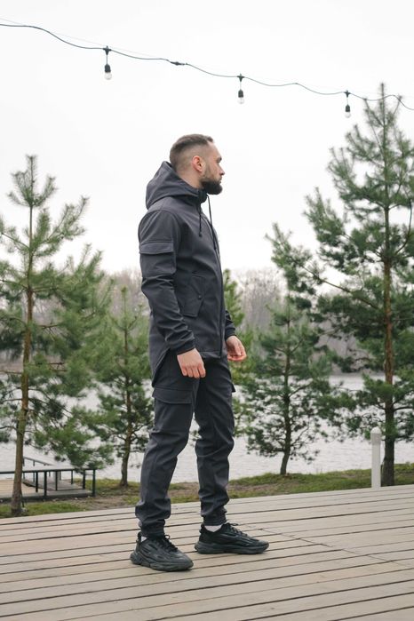 Костюм чоловічий демісезонний утеплений софтшел сірий