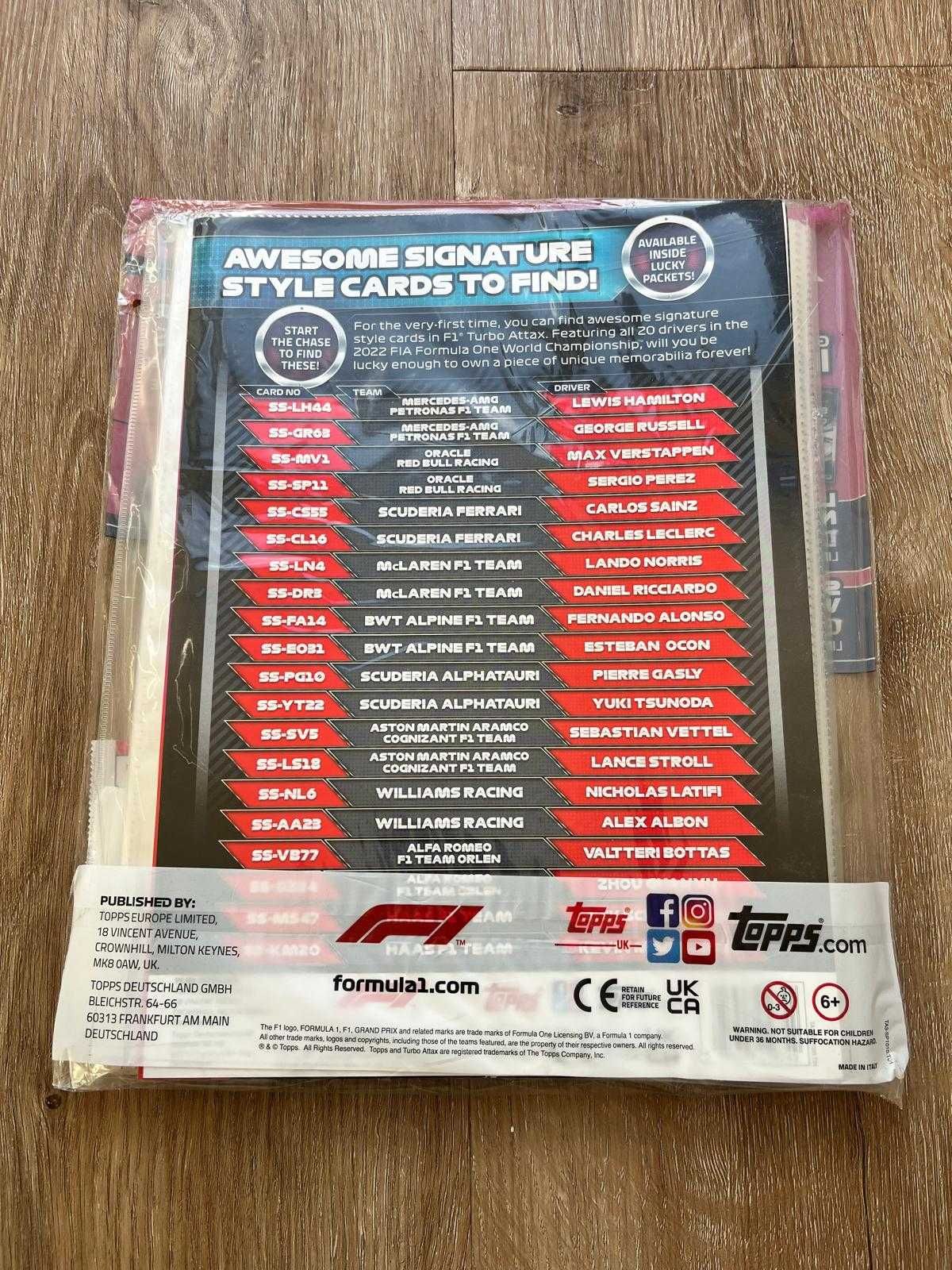 F1 Turbo Attax 2022 + F1 Complete sticker collection
