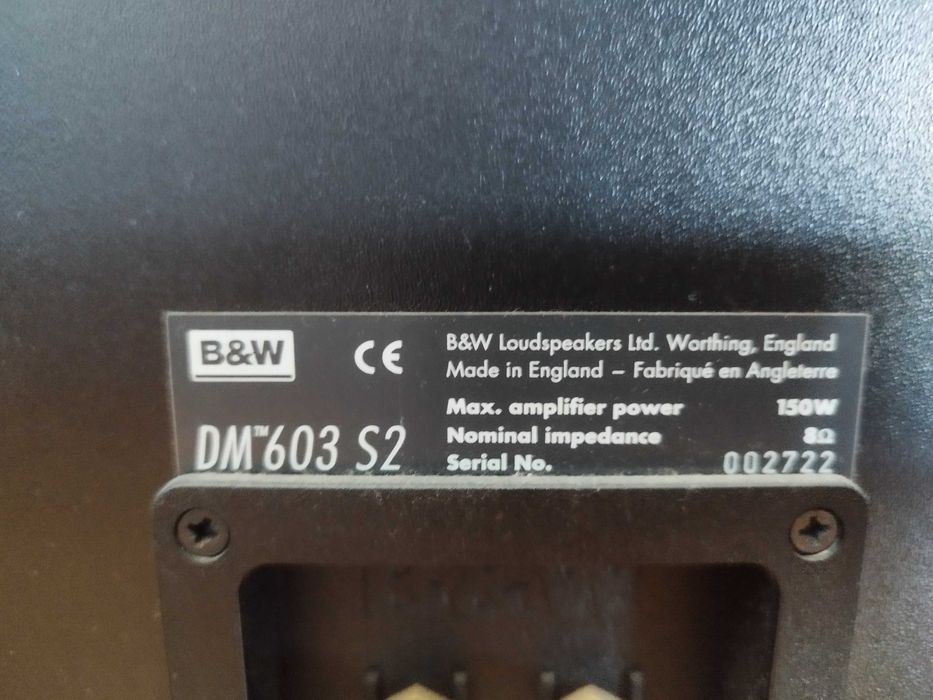 Głośniki b&w dm 603 s2 w dobrym stanie plus przewody miedziane