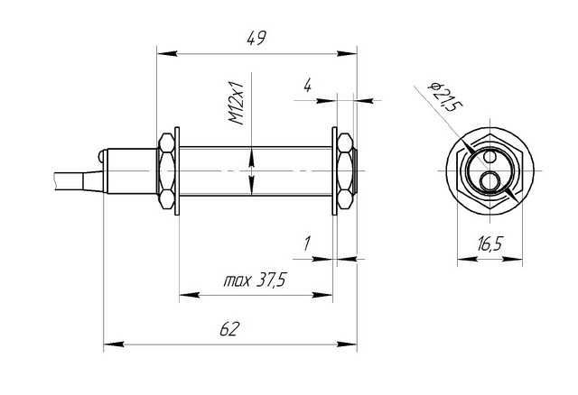 Индуктивный датчик LJ12A3-4-Z/BX NPN NO  LJ12A3-4-Z/BY PNP NO 5-36v