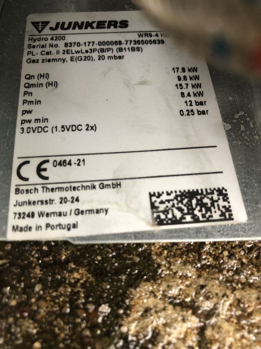 Piec gazowy Junkers Hydro 4200 piecyk gazowy Okazja !