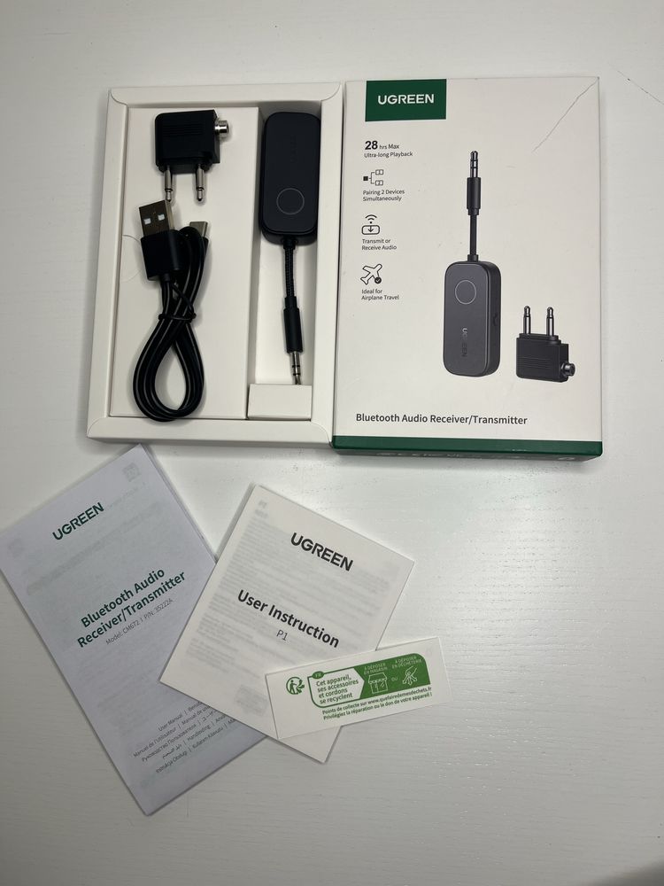 UGREEN CM672 2in1 Aux Bluetooth 5.2 Adapter & Transmitter