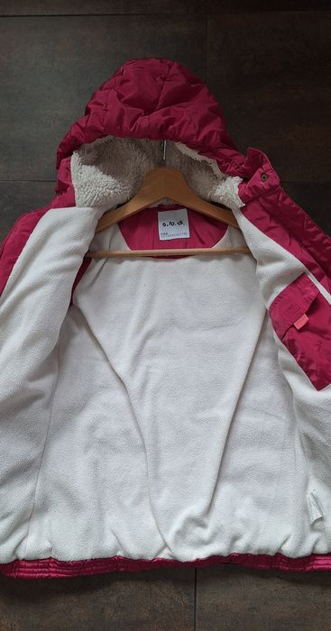 Różowa kurtka zimowa z kapturem 116 5.10.15