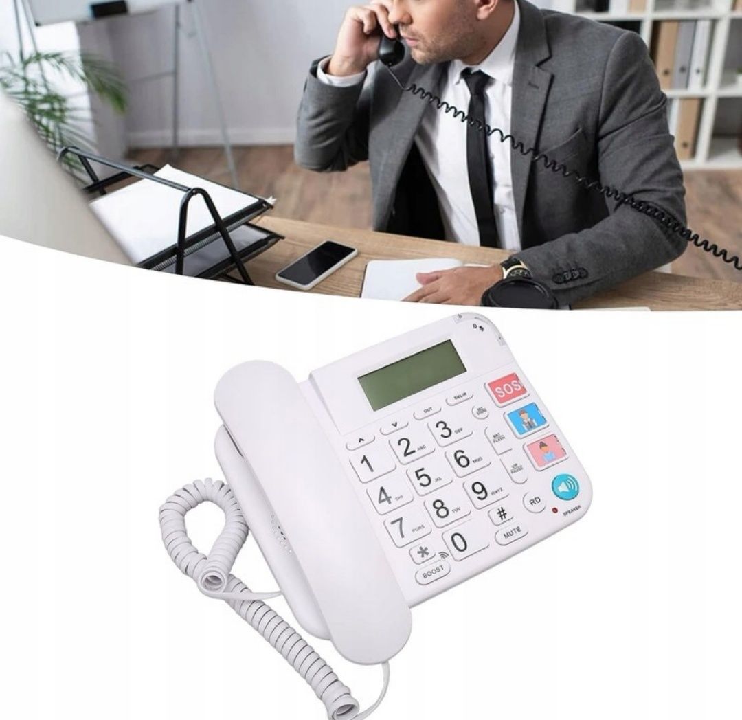 Telefon Stacjonarny OR-813 z dużymi klawiszami dla starszych osób