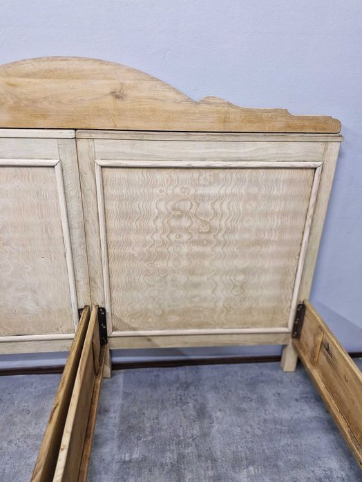 Duże dębowe łóżko secesyjne AntykiMarki.pl