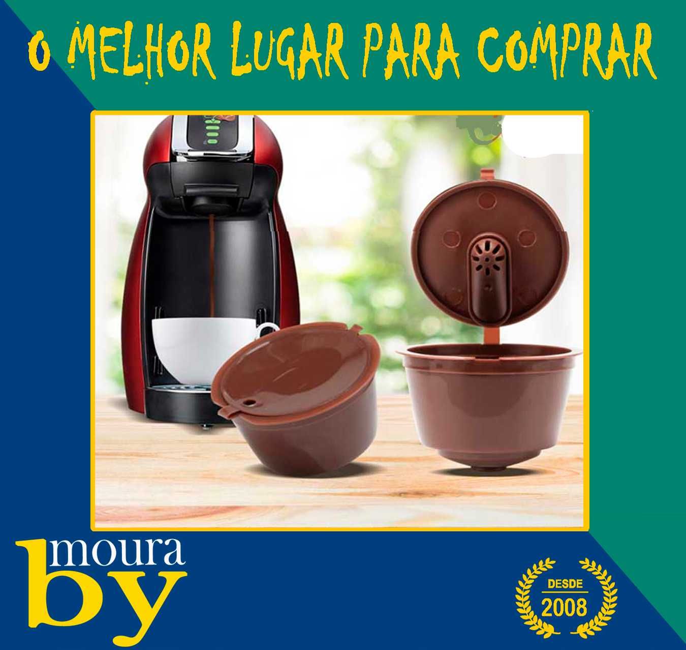 3 Cápsulas Café Reutilizáveis Dolce Gusto + colher medidor