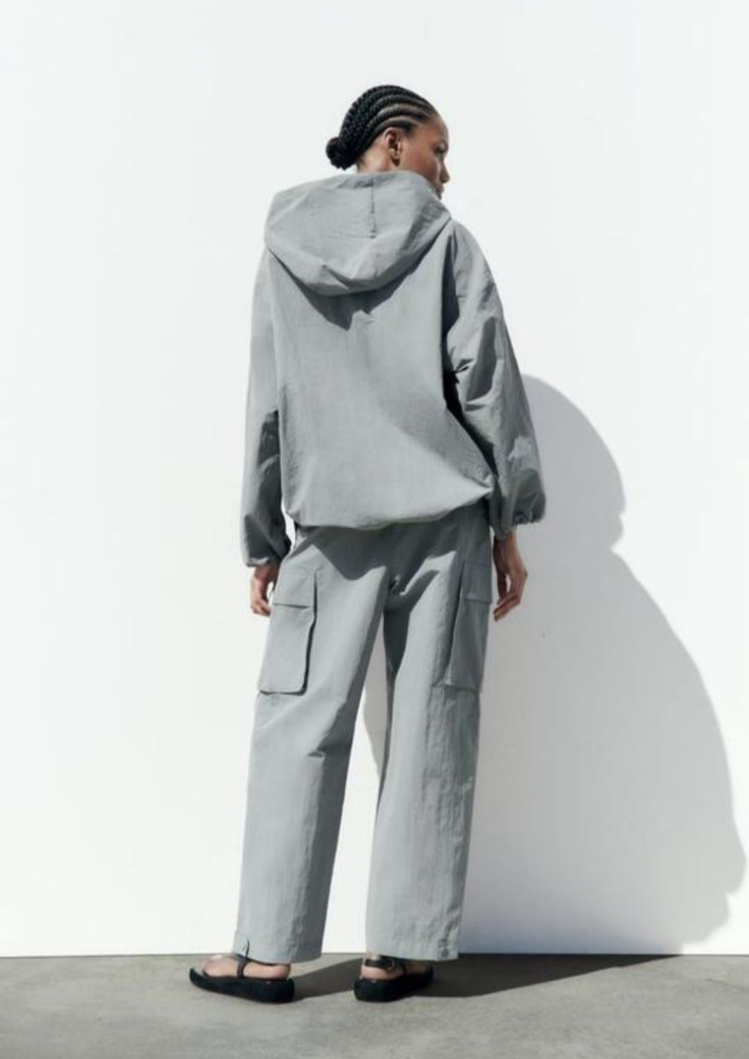 Костюм спортивний жатий Zara S худі брюки анорак оригінал