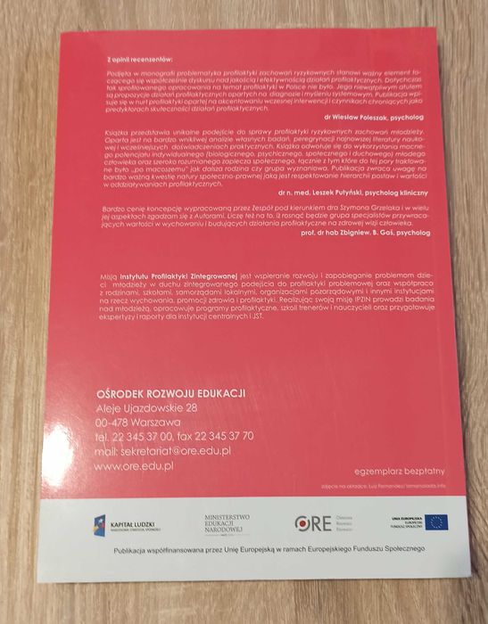 Vademecum skutecznej profilaktyki problemów młodzieży Szymona Grzelaka