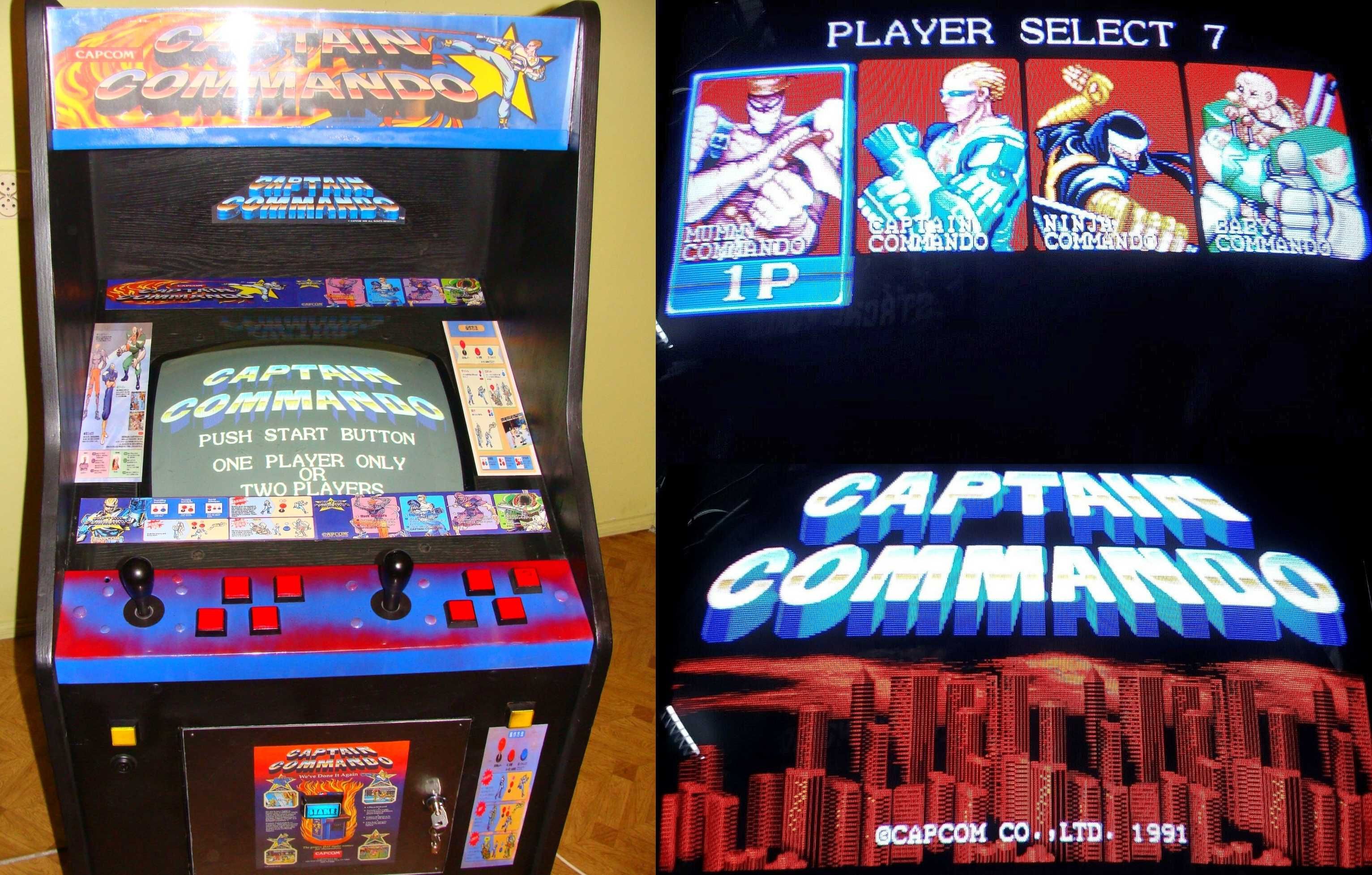 Gra FLIPER Flipper Arcade CAPTAIN COMMANDO salon gier lat90