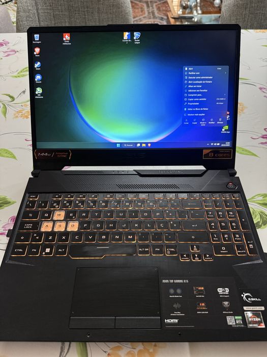 Portatil gaming asus tuf rtx3060 32gb ryzen 7 5800h