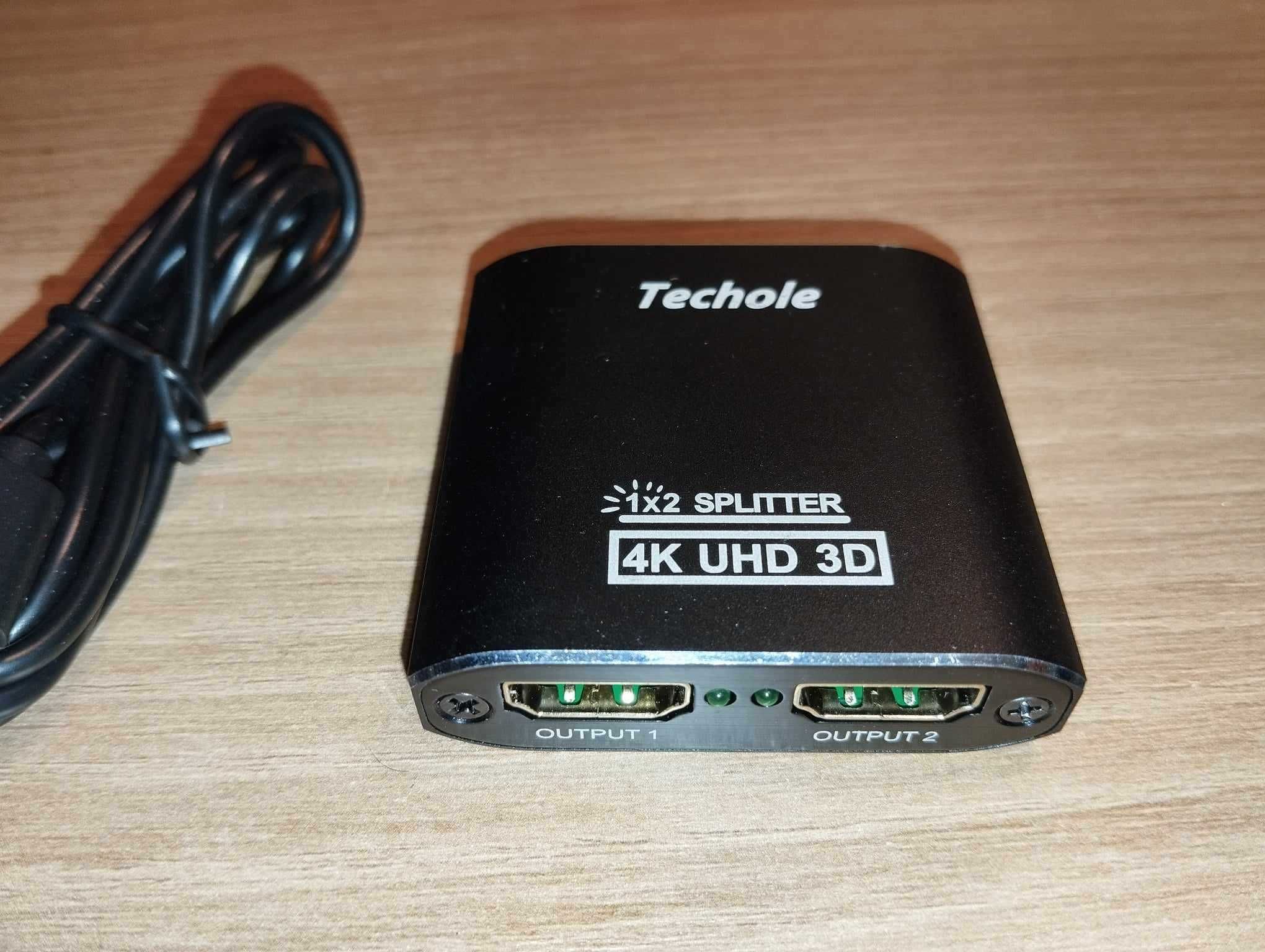 Switch Splitter HDMI 1 in 2 Techole HS306 1x2 Splitter 4K UHD 3D