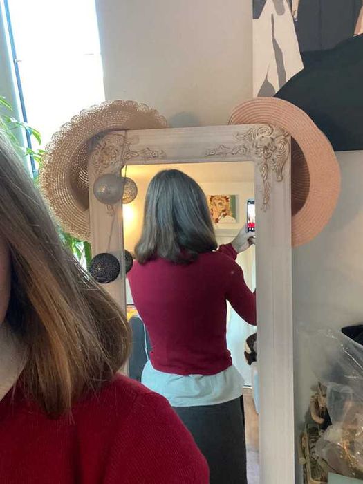 Czerwony sweter z golfem reserved xs