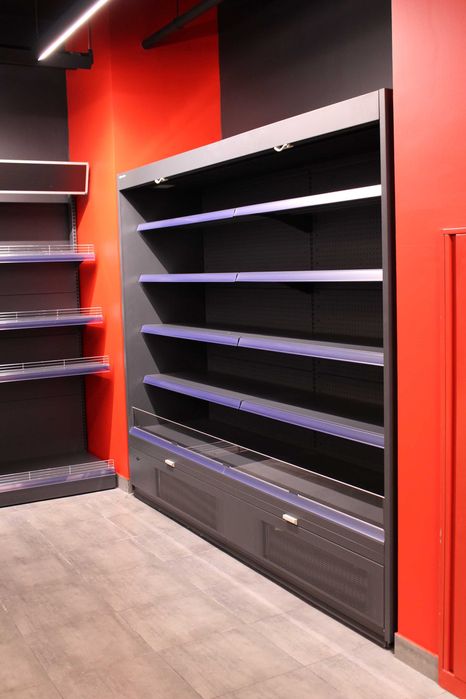 Торгові стелажі. Стелаж в магазин. Полки. Каса. Вітрина. Торгове облад