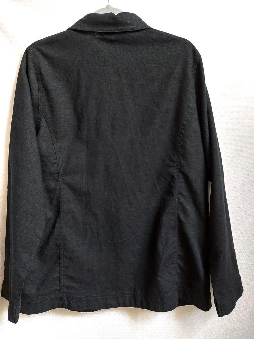 Kurtka bluza narzutka marynarka 40% len, roz. 14