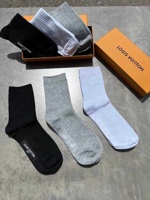 Мужские носки Louis Vuitton мужское белье LV 3 пары в коробке t147