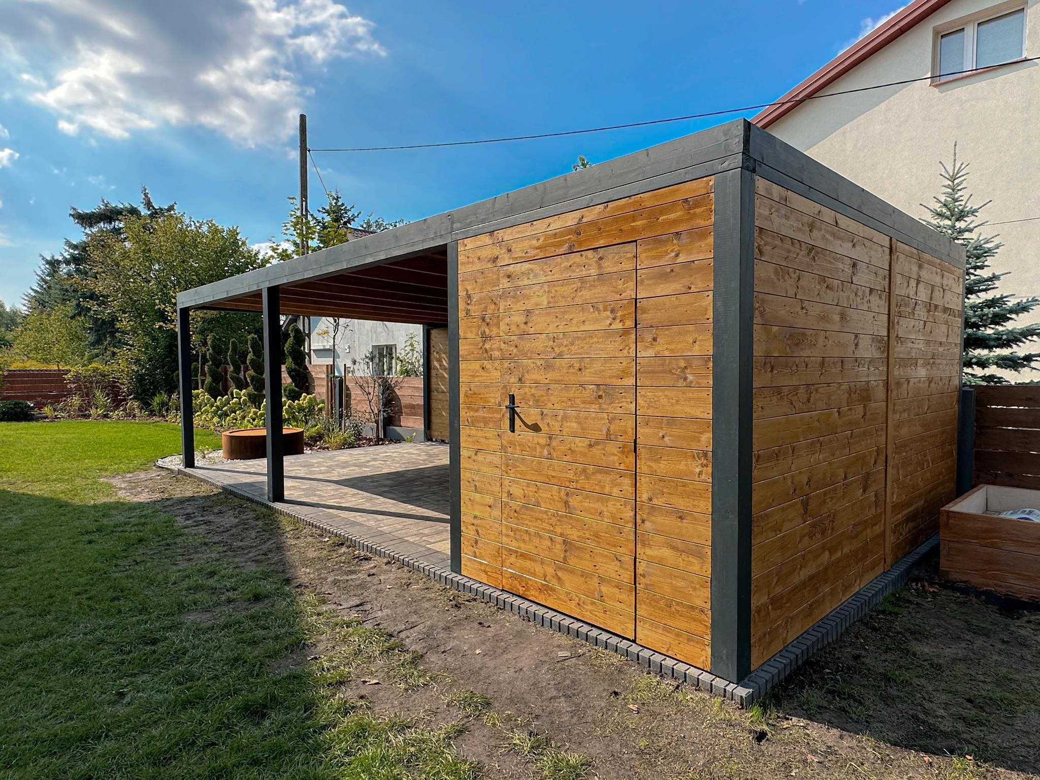 Carport z płaskim dachem | Nowoczesna Wiata Samochodowa od ealtany.pl