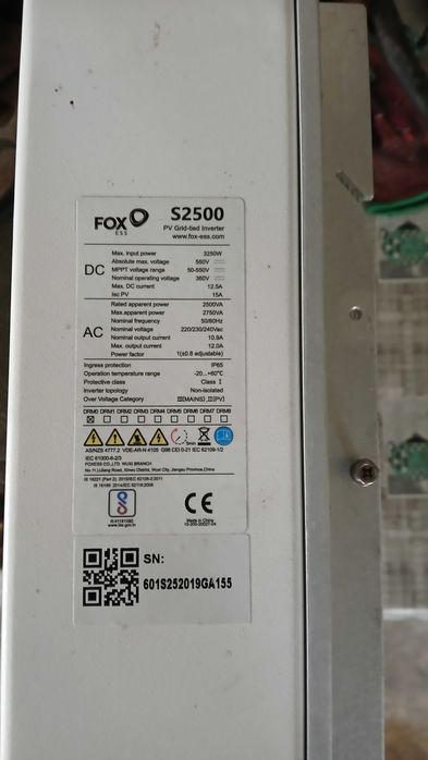 Falownik FOX ESS S2500 + moduł wi-fi