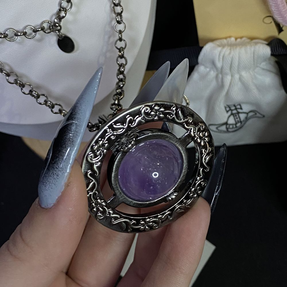 Vivienne westwood small purple orb, вивьен вествуд подвеска, кулон