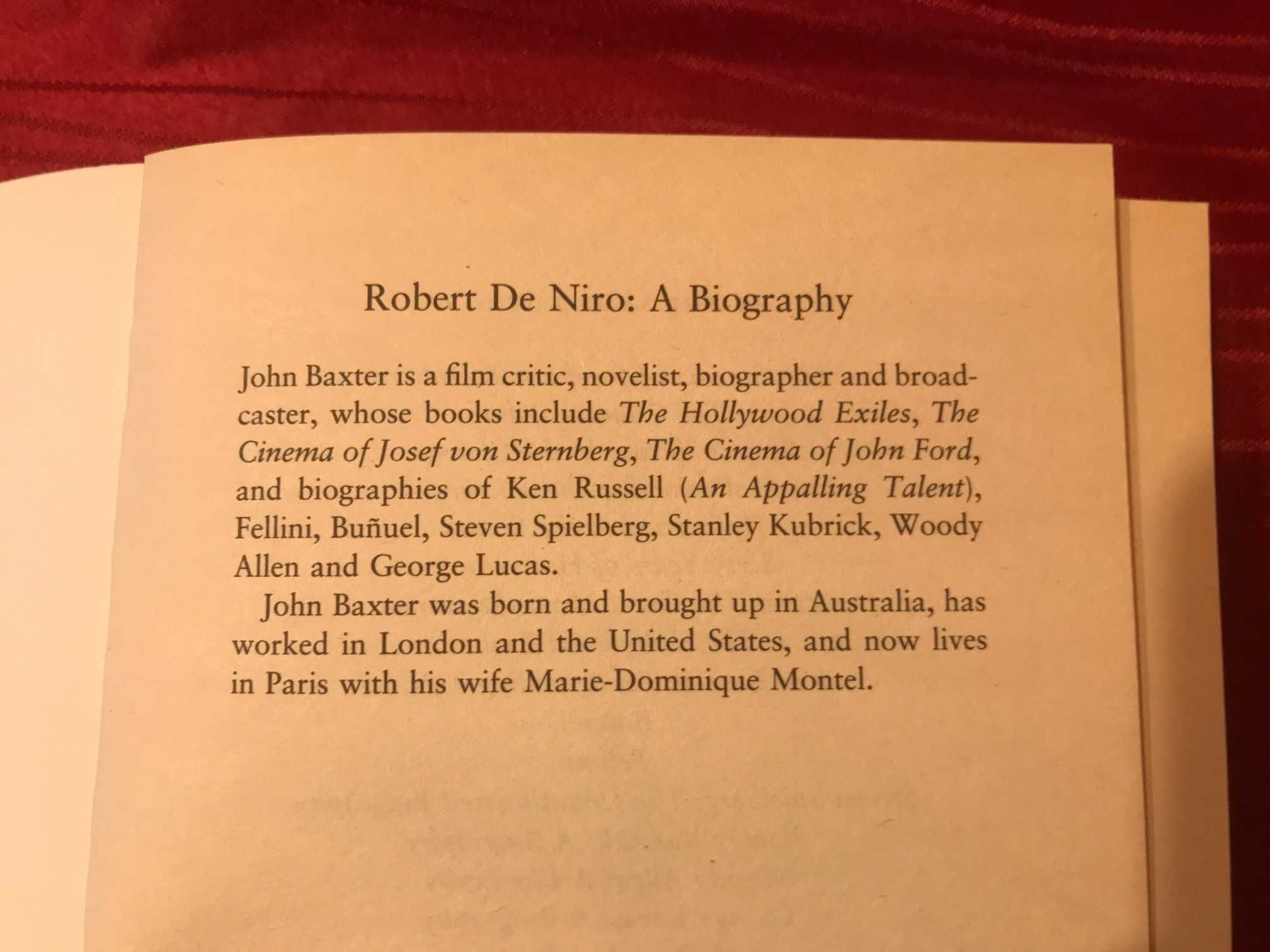 "De Niro  A biography" - aut. John Baxter