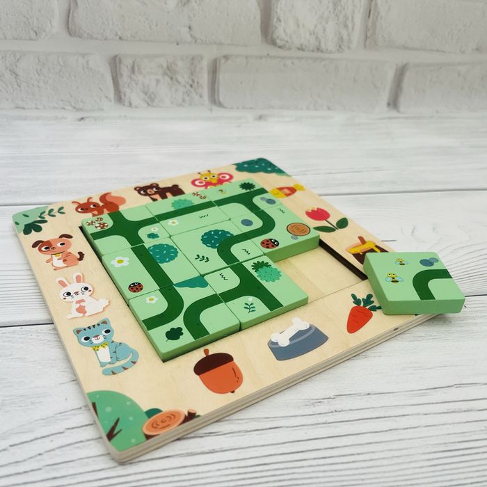 Логічні доріжки Хто що їсть, Колобок-слідопит