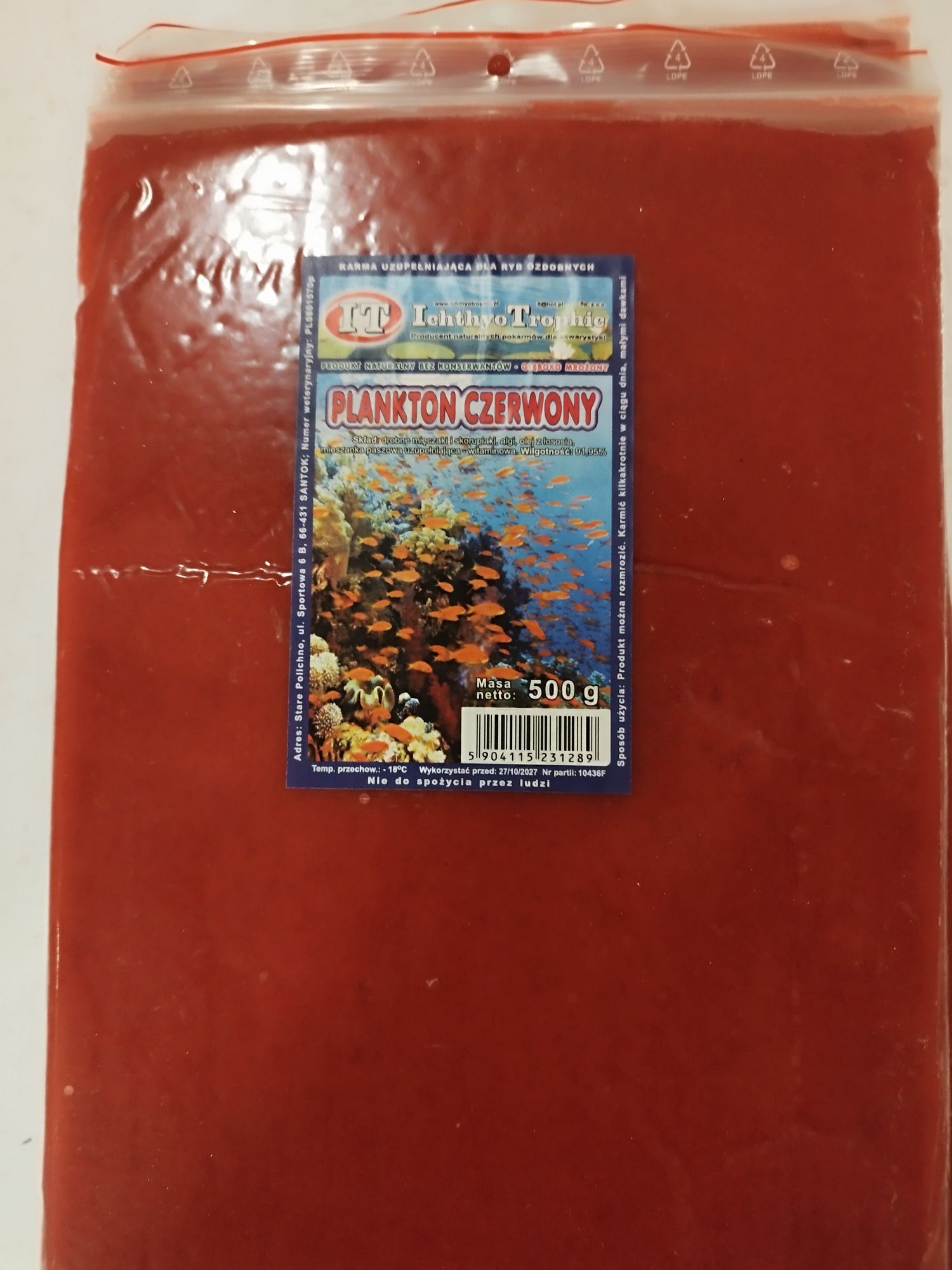 Plankton czerwony tafla 500 g