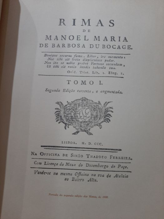 Obras Escolhidas de Bocage 1967 - 2 Volumes